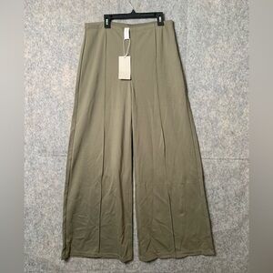 Halara Women Size Large Olive Green New Wide‎ Leg Stretchy Pants
